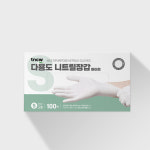 다용도 니트릴 장갑 화이트 S(소형), 100개 : 티앤씨더블유 주식회사