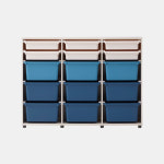 일룸 에디키즈 PL박스수납장 1400x292x1054.5mm, 3단, IV몸통+아이보리스카이블루PL박스 : iloom일룸