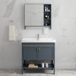 세면대 욕실장 화장실 욕실 가정용 북유럽 화장실하부장 컬러 교체 수건 카페 탑볼 I타입 논도어+진수 : 하모니움