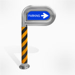 스텐 P형 안내판 볼라드 앙카식 H1000 x L600 상가 빌딩 관공서 주차장 충돌 방지 : 주식회사 서진기업