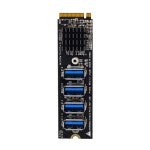 M2 ning 포트 라이저 Express 허브 PCI ner 승수 USB3 라이저 카드 ner X1 Bitcoin 어댑터 카드 Ant PCI : 오두막29