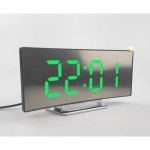 탁상용 전자시계 초단위 침실 17x5x3CM 시간 우드 인테리어 초시계 심플 녹색 디지털 6507 블랙박스 베이스 USB 케이블 증정 : 지금쇼핑센터