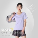 브이넥 앞 어깨 루즈핏 반팔 스포츠 티셔츠 여 여름 라운드 러닝 상의 루즈핏 반팔 : 유한회사 궈이