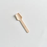 95mm 미니스푼 벌크 100개 x1봉 일회용 나무 스푼 디저트 수저 카페 소품 카페 용품 : everwood