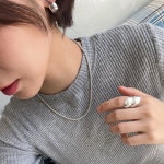 모이찌 •공방 이태리 체인 목걸이 N (주문제작) : moitie