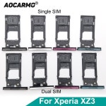 Aocarmo 단일 듀얼 메모리 MicroSD 카드 홀더 SIM 트레이 슬롯 Sony Xperia XZ3 H8416 교체 : 누누마켓8