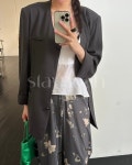 (차콜당일) Reflat 리플랫 벤자민 팬츠 밴딩 플라워 나염 와이드 pt (2c) : 스테이노아