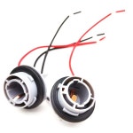 1 쌍 1156 LED 전구용 사전 배선 소켓이 있는 방향 지시등 브레이크 라이트 하네스 : 사십칠플렉스