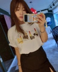 세일 러블리 코스메틱 프린팅 반팔 티셔츠 : 권쓰밴드