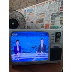 브라운관TV 레트로 아날로그 옛날 테레비 실버 흑백 USB 디자인 구식 14인치 컬러 TV 변경 (외관 변경은 기존 버전 그대로) : 브라운슈퍼마켓