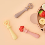 퍼기 처음쓰는 자기주도 이유식 찍먹스푼 초기 중기 후기 아기 숟가락 2P 버터옐로우 : 키즈마일
