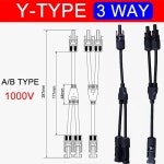 1/5/20/100 Sets Povoltaic Solar Connector 1000V 30A Male Female 3-Way Plug DC PV Y Type 1 To 2/3/4 A : 베스트321이
