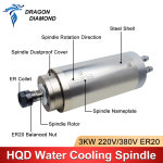 정품 HQD 수냉식 스핀들 , CNC 밀링 타각기 하이 퀄리티, 4 베어링 ER20, : 월드정보6