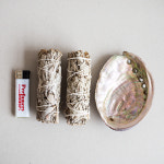 화이트세이지 2개+트레이 세트 허브 스머지스틱 : 퍼퓨머리하우스