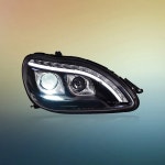 S 클래스 전용 헤드라이트 어셈블리 98 05 S320 흐르는 지시등 물 수정 방향 LED : 비트CP