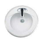 로얄앤컴퍼니 원형 탑카운터 세면기 (6L) 4인치(2홀) RWL409 (수전별도) : IDs세라