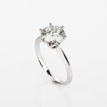 14K 18K 모이사나이트 랩 다이아 1.5캐럿 솔리테어 반지 : MU99