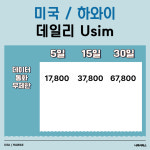 유심 미국유심 하와이 USIM 5G 통화 데이터무제한 티모바일 LA 뉴욕 5일 : 나무커머스