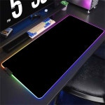 백라이트 Xxl 마우스 패드 RGB 솔리드 컬러 블랙 책상 사무용품 LED 게이머 설치 장식 게임 카와이 매트 : 다송컴퍼니9
