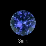 3mm 블루 랩 사파이어 라운드 컷 : 천체의 공식