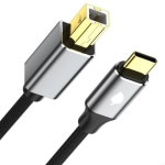 G8DF 빠른 속도 유형 C 프린터 케이블 USB C에서 USB B Male Controller Cable 480Mbps 빠른 데이터 전송 : 이십오오플렉스