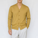 봄 간절기 여자 남자 커플 니트 루즈핏 오버핏 브이넷 가디건 머스타드, L : 제네라 ZENELA