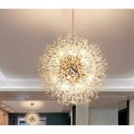 눈꽃 카페 눈꽃등 플래시 타임 조명 크리스털 홈카페 무주파 샹들리에 안방 5구 거실 골드 35cm6 LED 식탁 와이어 인테리어조명 : sunnygo810