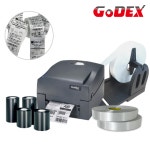 Godex G530 의류 케어라벨출력 프린터 패키지 300dpi 초고해상도 프린터 + 케어라벨 거치대 + 케어라벨 + 나일론크로스 공단 + 케어리본... 