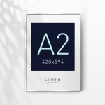 A2 알루미늄 슬림 심플 액자 프레임 420x594mm, 플랫 유광실버 : 르누아 Lenoir