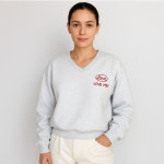 여성 루즈핏 오버핏 봄 간절기 면 브이넥 맨투맨 스웻셔츠 백멜란지, FREE(One size) : 제네라 ZENELA