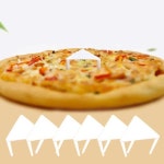 플라스틱 피자 세이버 스탠드 고정 랙 거치대 포장 삼각대 스택 도구 화이트 100 개 : 하루코퍼레이션7