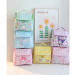 네모 체크 파우더 가방 화장품 산리오 캐릭터 : 르드망