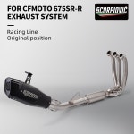 ,탈출 소음기 배기 시스템의 CFMOTO 675SR-R 연결 51mm 슬라이드에 적합 : 명촌유통