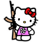 전술 키티 범퍼 스티커 있습니다 상자용 스티커가 비닐 데칼 및 자동차 도구 AK-47 : 솔라리테일