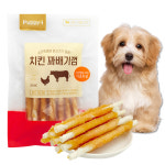 퍼피아이 애견 칭찬보상 육포 간식 치킨 꽈베기껌, 100g, 1개 : 마녀의펫