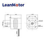 3상 LM42BLS41-24V 홀 BLDC 42mm 24VDC 브러시리스 26W Nema17 모터 LeanMotor 3D 정사각형 프린터용 센서 4000Rpm : 렛츠넷 컴퍼니