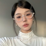 투명테 안경 패션 남자 연예인 빅사이즈 가벼운 도수없는 명품 투명 뿔테 안경태 : 미센모엘