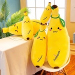 귀여운 긴 스트립 바나나 박제 바디 베개 만화 표현 플러시 쿠션 소파 침실 던지기 홈 인테리어 banana 30cm : 몽글가게