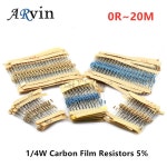 4W 10R 필름 1R 100pcs 100R 저항기 저항 560K 100K 220R 47R 0R 컬러 10K 10M 20M 4K7 탄소 1K 1M : 오두막37