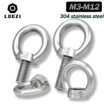 M5 스틸 M12 너트 볼트 리프팅 M3 아이 해양 M10 아이 나사 304 너트 나사 스테인레스 DIN580 M8 M4 M6 후킹 : 오두막15