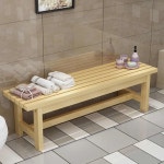 원목 벤치 목욕탕의자 사우나 의자 긴의자 샤워 욕실 우드 심플 A.무페인트 100x35x40 : 고운달샵