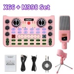 전문 무선 마이크 X66 사운드 카드 키트, PC 컴퓨터 전화 노래방 라이브 게임용 웹캐스트 음성 믹서, M998 : 구대1등장사장14