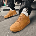 남성 키높이 스니커즈 푸티안 화 에어포스원 밀색 캐주얼 두꺼운 바닥 조절 학생 운동 여성 : 알파리스트몰