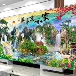 대형 보석십자수 폭포산수풍경화 AB 수 AB비즈 산수풍경화 120x50 보송보송 200 100cm 현채 D57 : 대단한우니몰몰