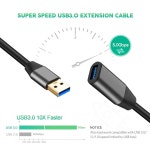 XXONE USB 3.0 연장 케이블 15피트, 알루미늄 합금 초고속 프린터, 플레이스테이션, Xbox, 플래시 드라이브, 카드 리더기, 하드 키보드용... 