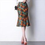 여성 레이스 스커트 H라인 하객룩 봄 여름 치마 피쉬테일 하프 렝스 스타일 미디엄 하이웨스트 슬림 원스텝 힙 여자 오피스룩 러블리고급 디자인... 