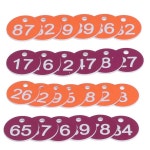 50Pcs 1-100 번호 라벨 라운드 간단한 아름다운 벌집 태그 번식 용품 양봉 축산 양봉 도구 : 홍명상사