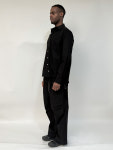 산263-1 셔츠 SAN263-1 Asymmetrical Shirt - Black : 찬스클로딩