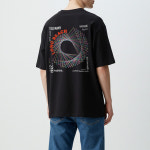 남녀공용 5부 오버핏 반팔 티셔츠 삼각 그래픽 : 앤드류포맨