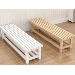 나무 벤치 긴 찜질방 사우나 탈의실 대기실 휴게 공원 단층 의자 원목60X35X40 : 구미월드